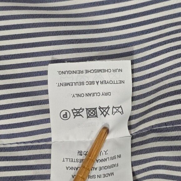 J CREW Double Cloth Italy Peacoat 8 Navy Blue Double Breast Wool Blend - Picture 13 of 16